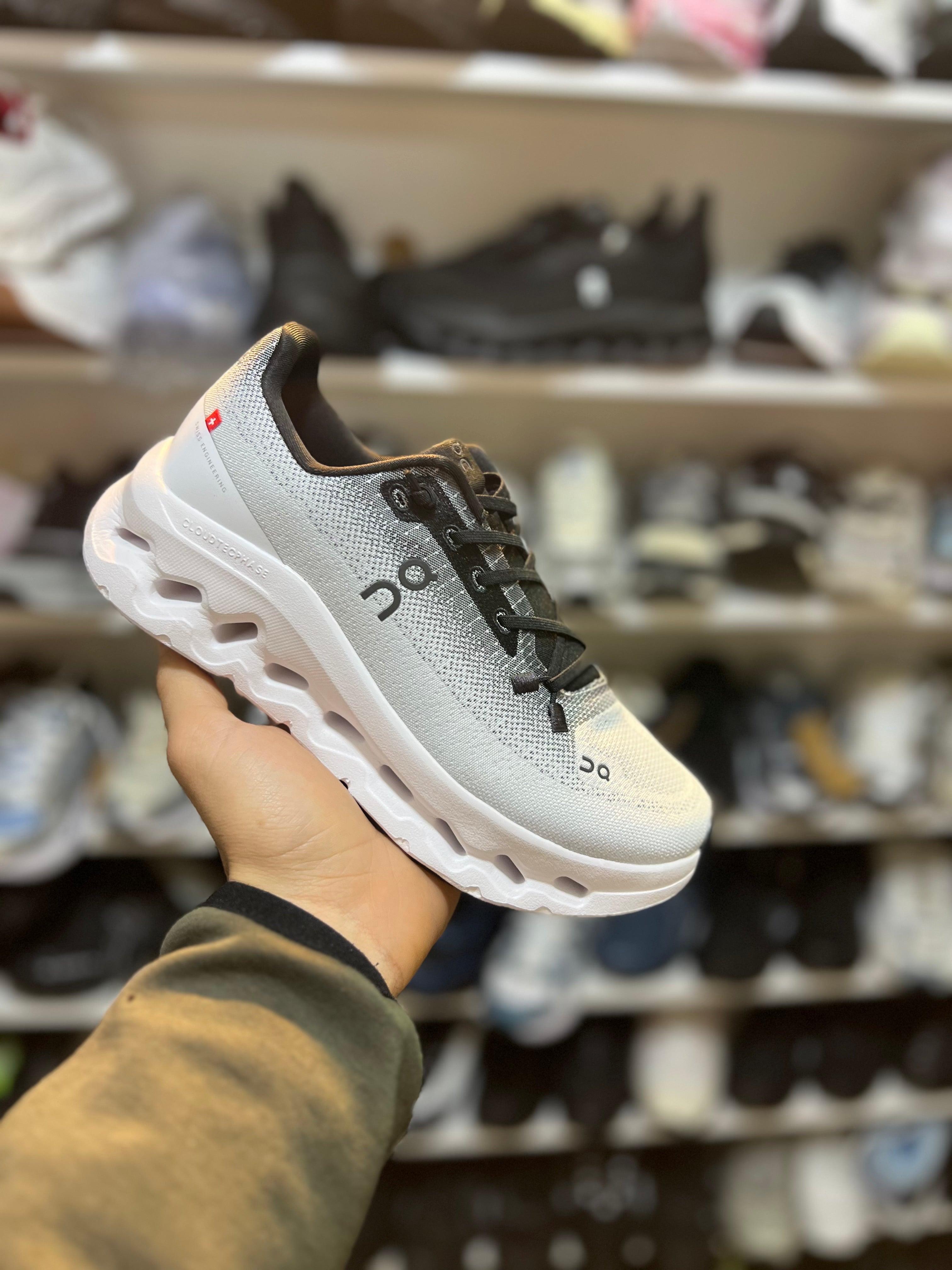 On cloud white black