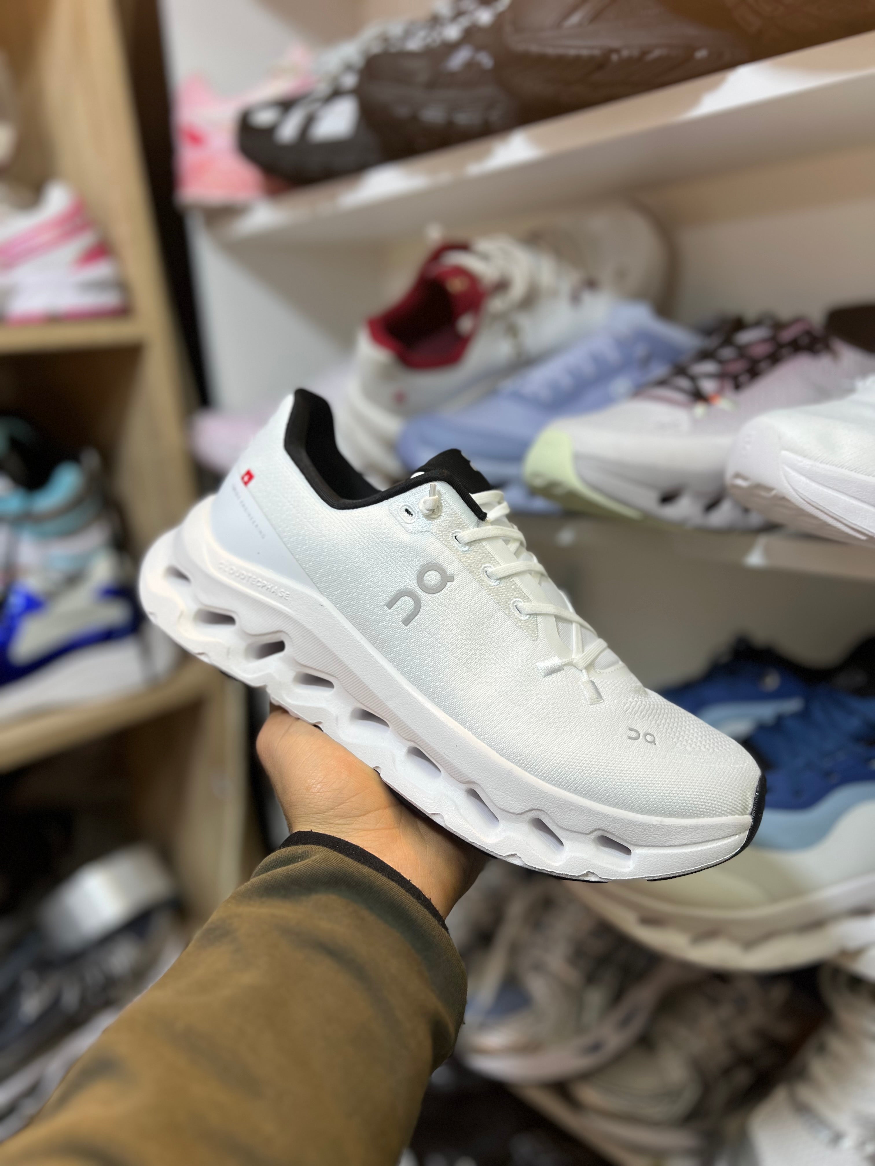 On cloud tilt white black