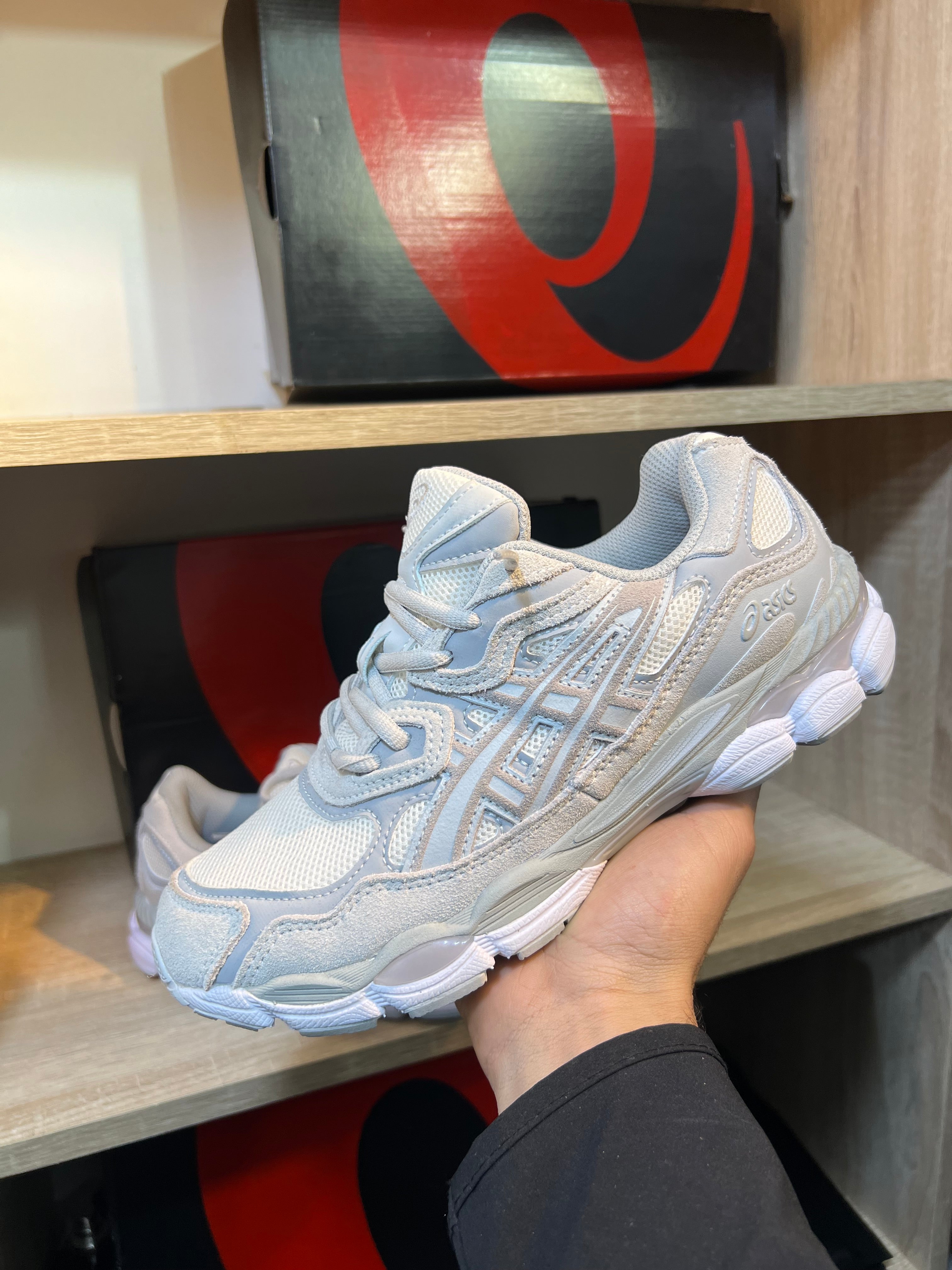 ASICS NYC WHITE GREY ☁️ high quality 📦