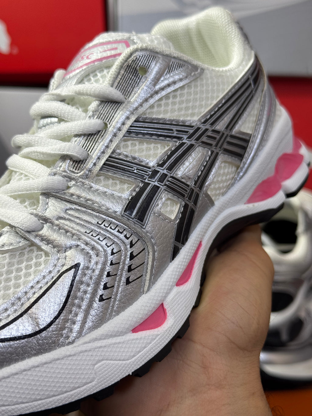 ASICS KAYANO 14 pink good quality cadet